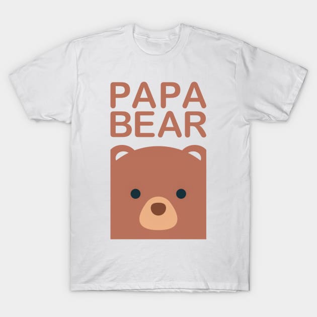 Cute and Cuddly Papa Bear for Father's Day T-Shirt by Jasmine Anderson